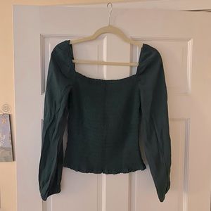 Large size amazon brand emerald green accordion type top